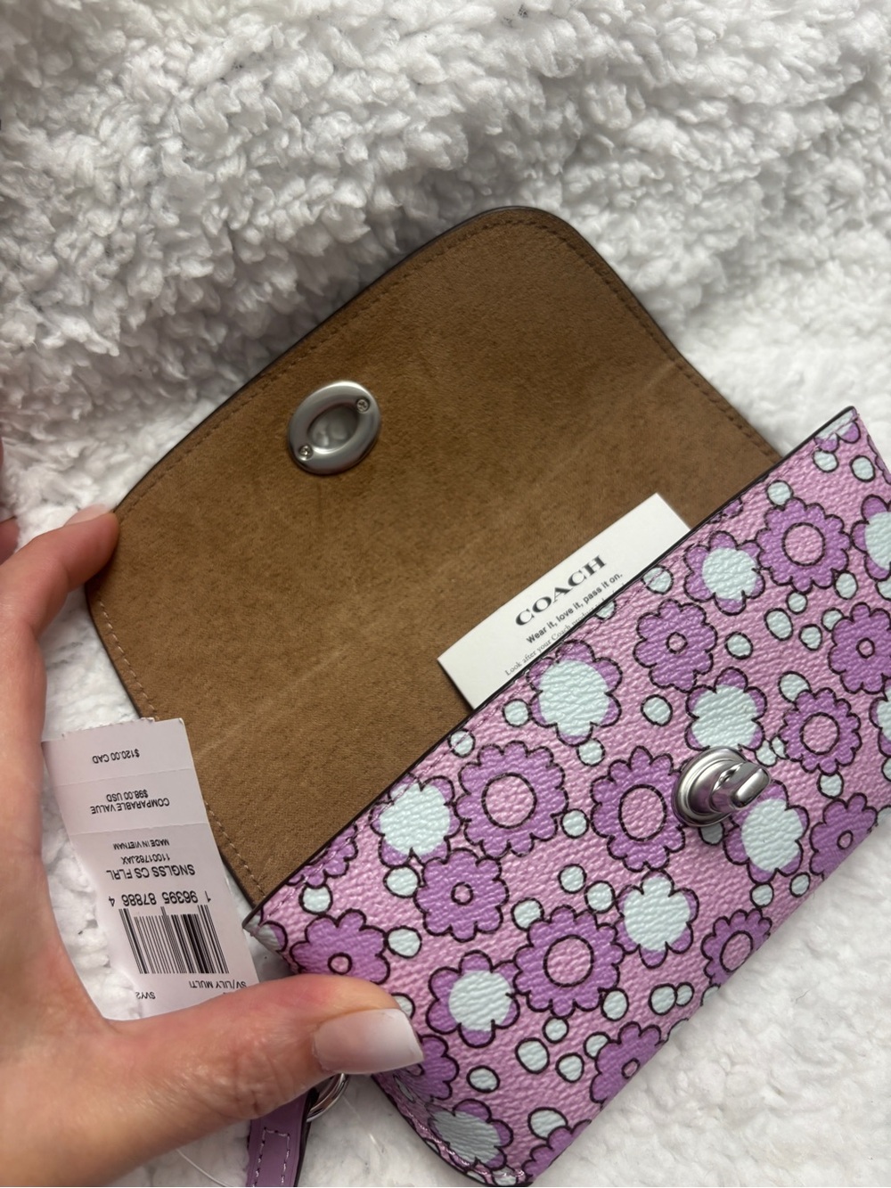 Coach Sunglass Case Purple floral